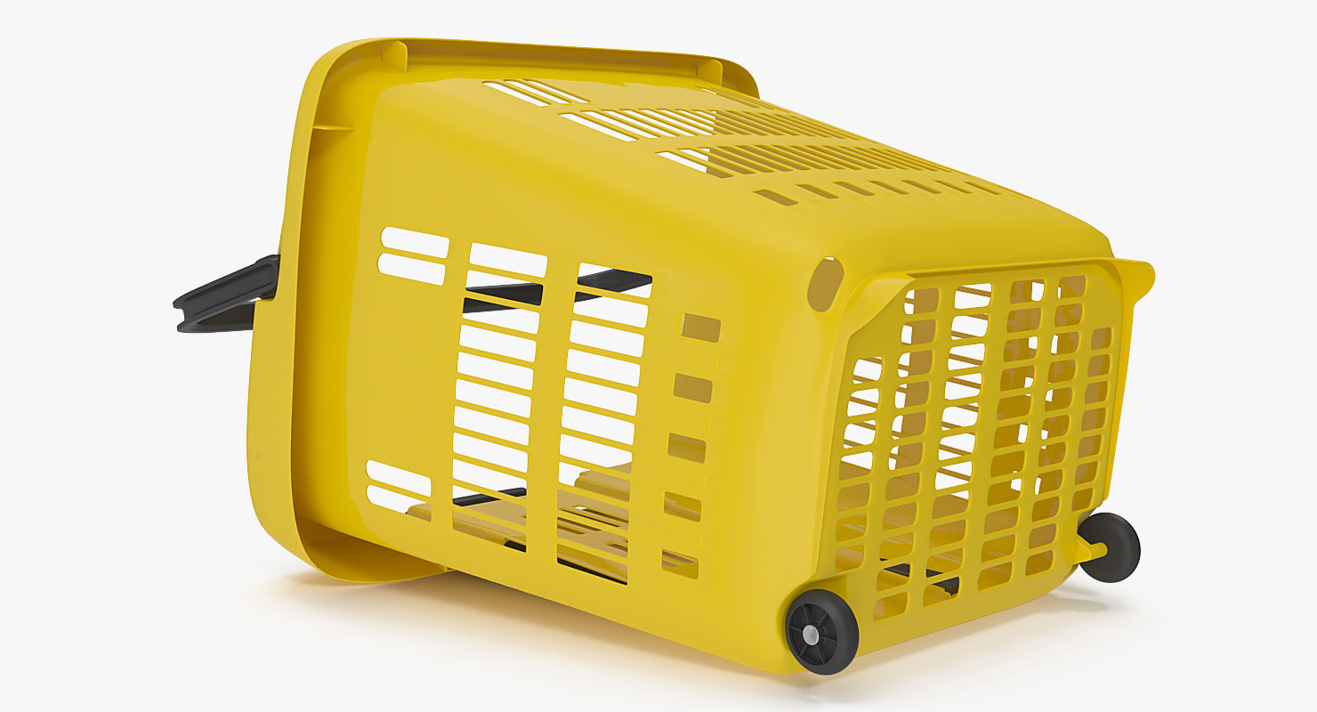 Roll Shopping Basket Folded Handle 3D model