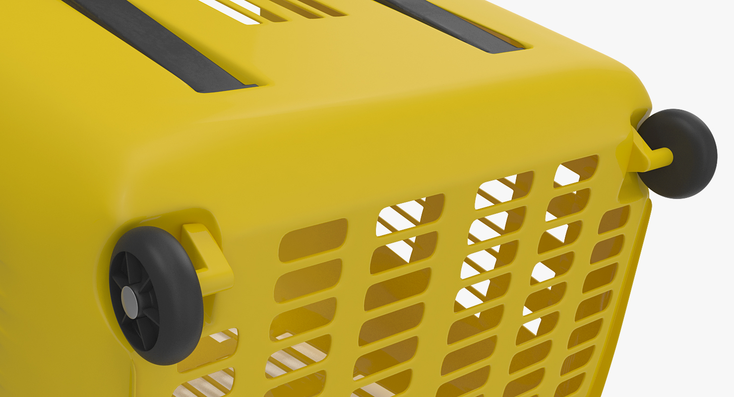 Roll Shopping Basket Folded Handle 3D model