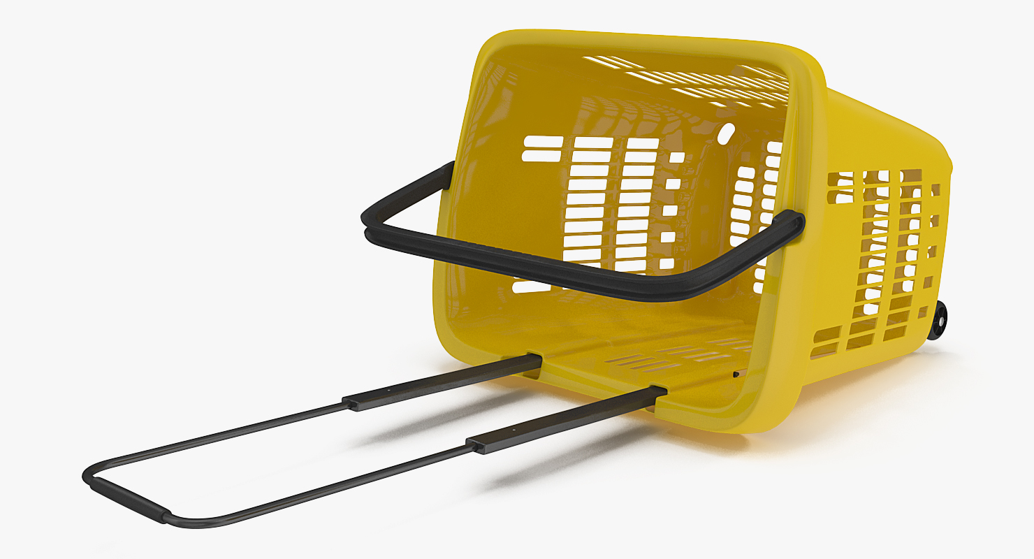 Roll Shopping Basket Folded Handle 3D model