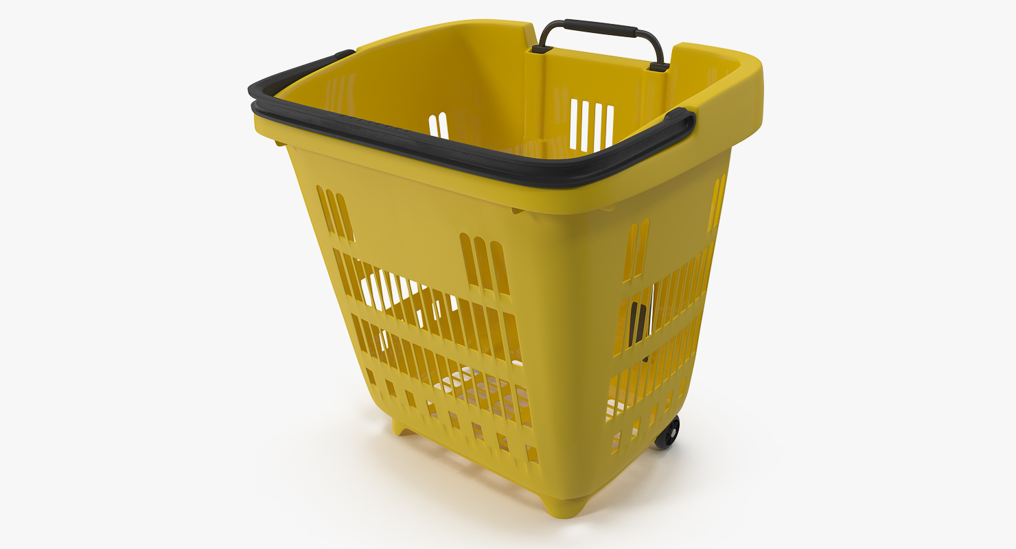 Roll Shopping Basket Folded Handle 3D model