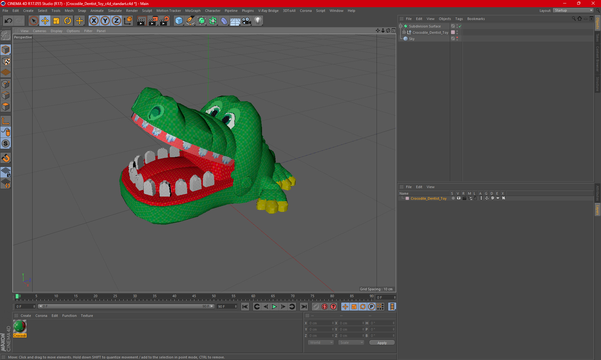 Crocodile Dentist Toy for 3D Print 3D model