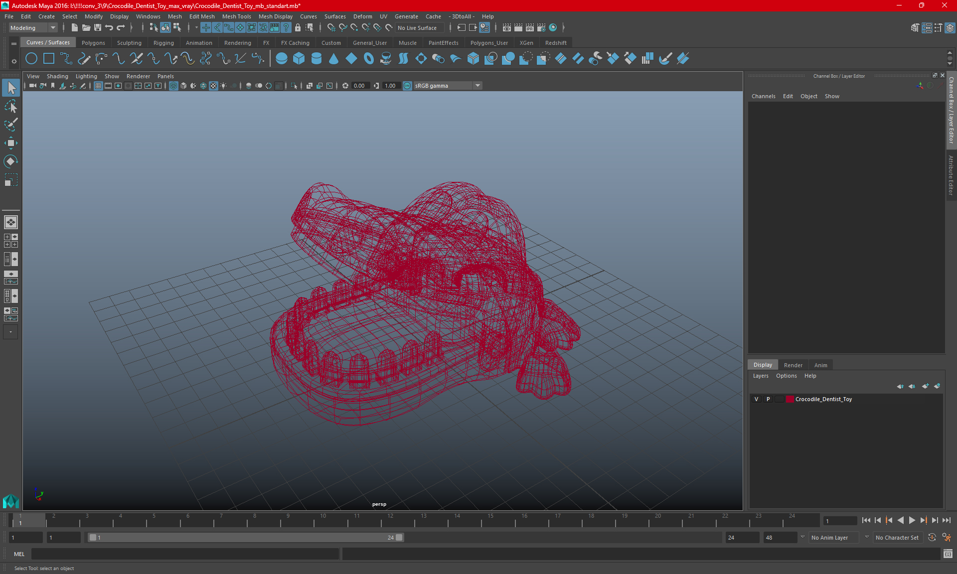 Crocodile Dentist Toy for 3D Print 3D model