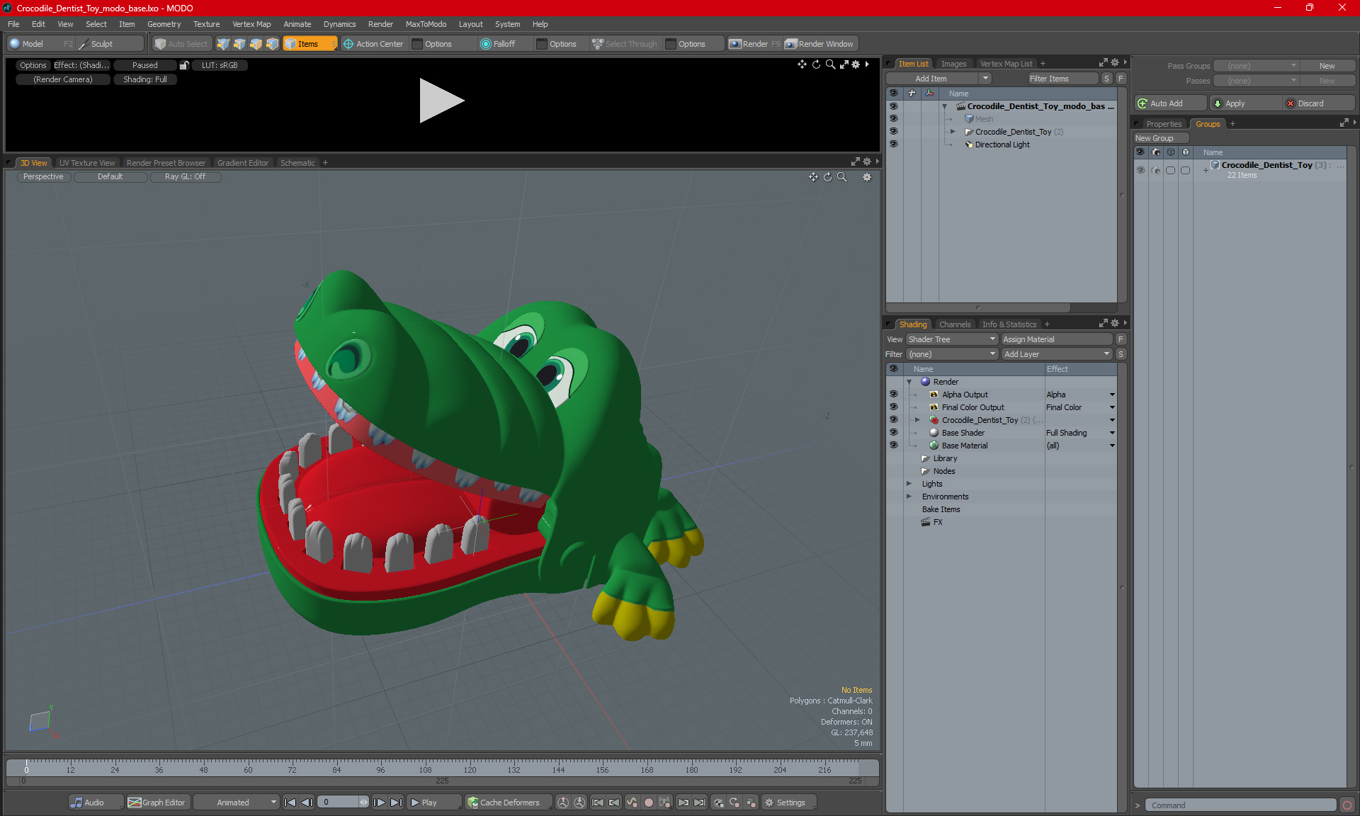 Crocodile Dentist Toy for 3D Print 3D model