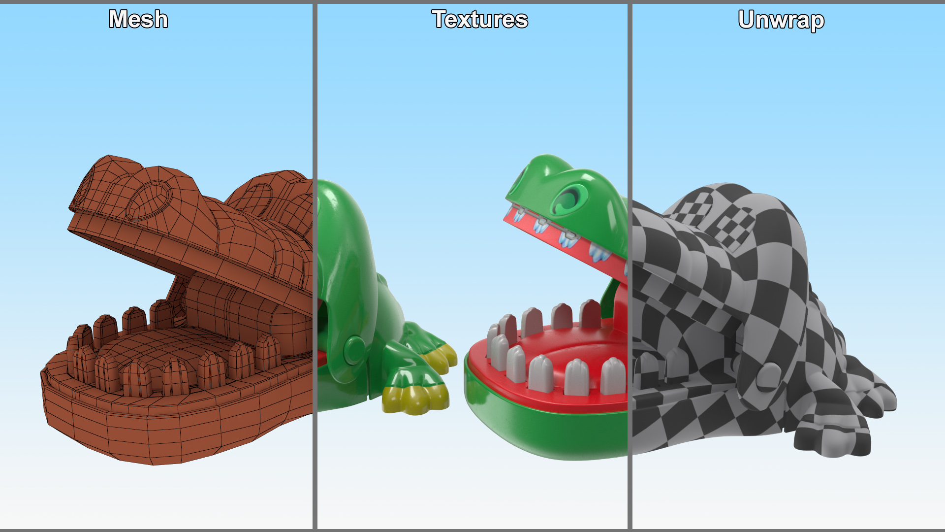 Crocodile Dentist Toy for 3D Print 3D model
