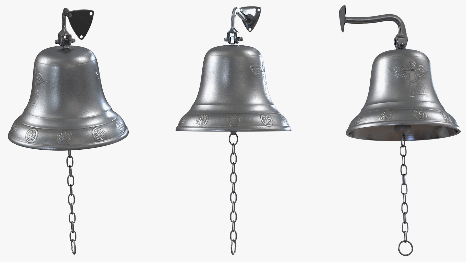 3D Silver Altar Bell Angel model