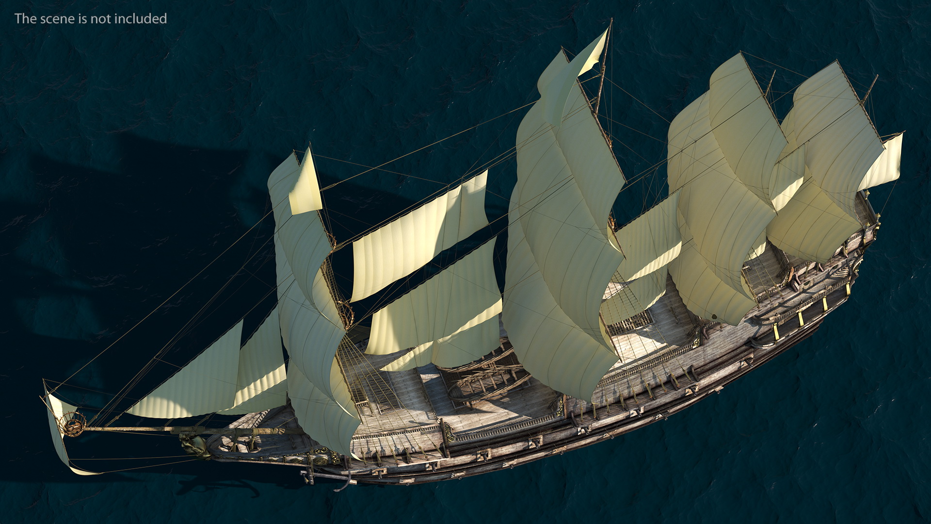 Galleon Sail Ship 3D