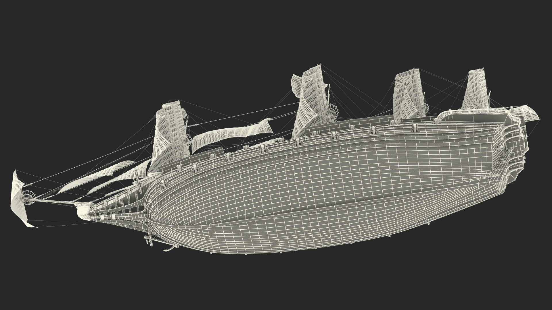 Galleon Sail Ship 3D