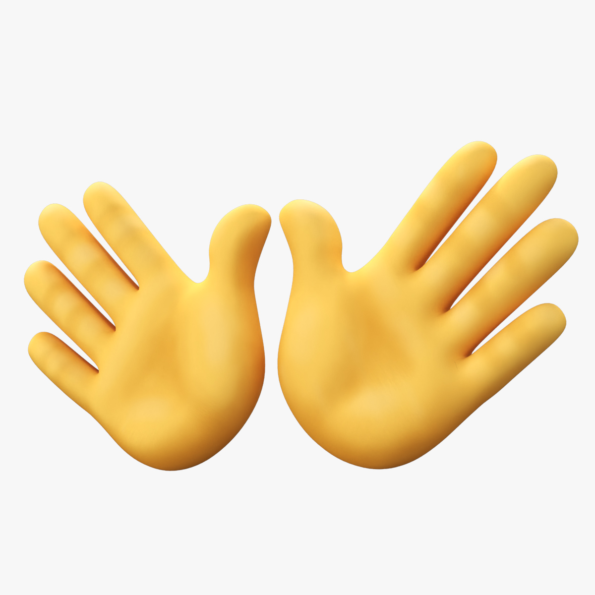 Open Hand Emoji 3D model preview