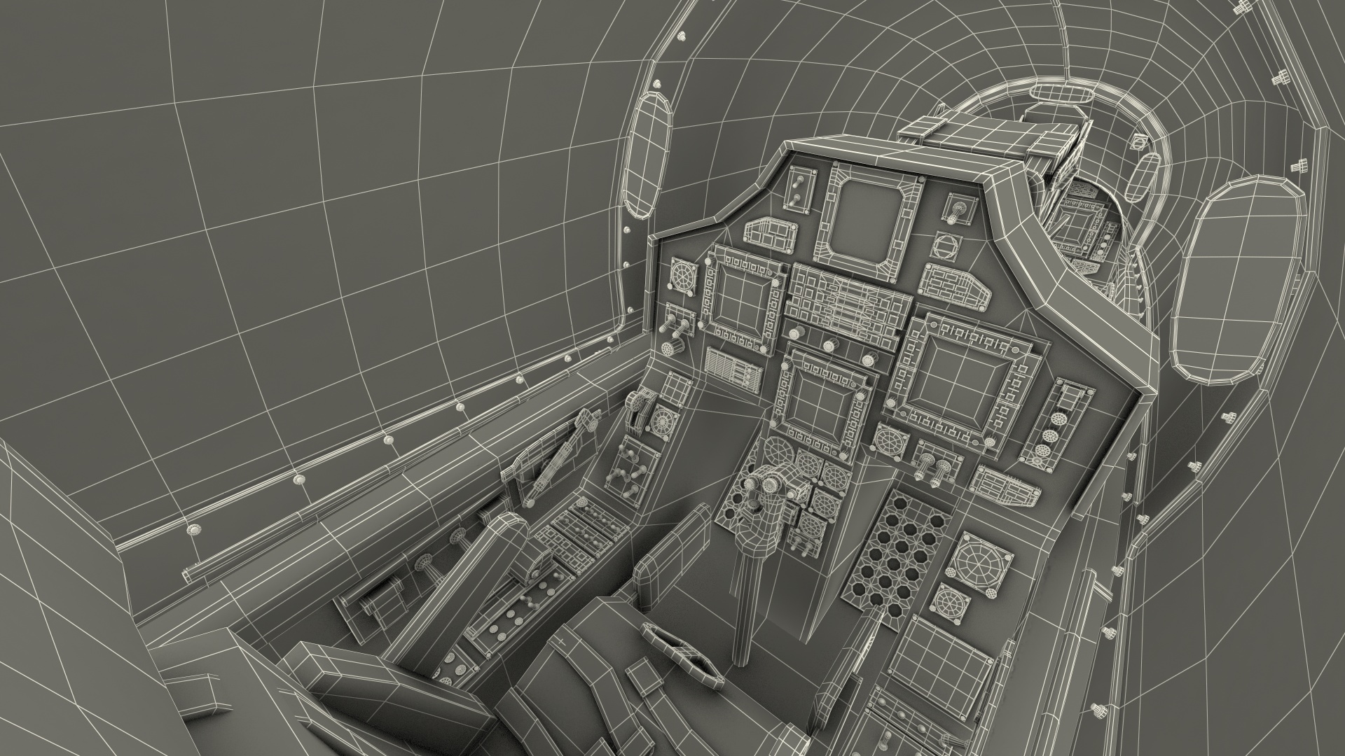 3D model Chengdu J10 S Tandem Seated Cockpit