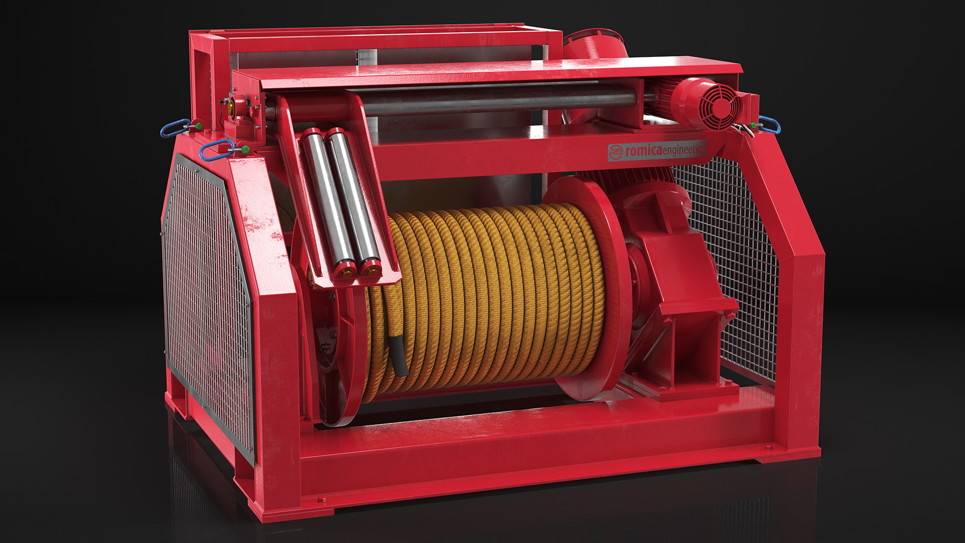 3D Wire Rope Hydraulic Mooring Winch model