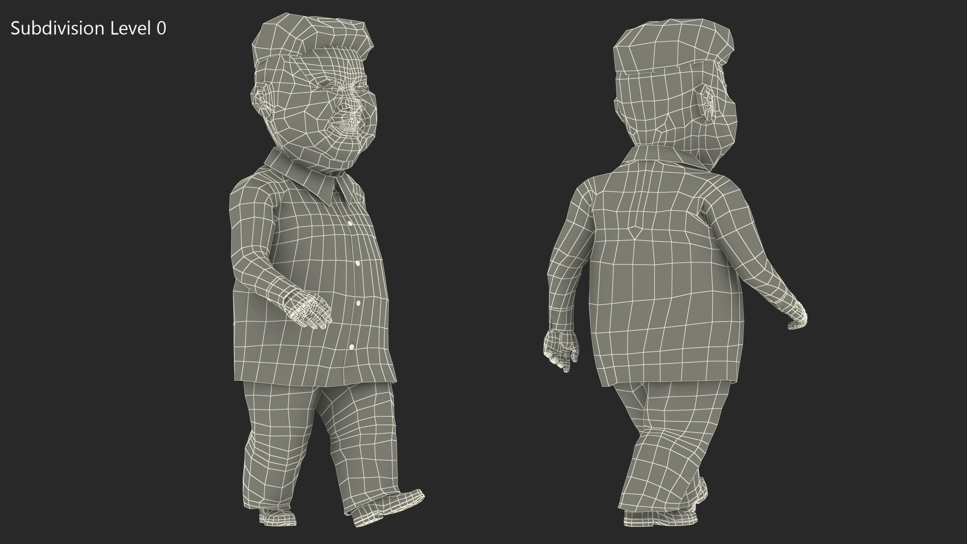 Cartoon Kim Jong Un Walk 3D model