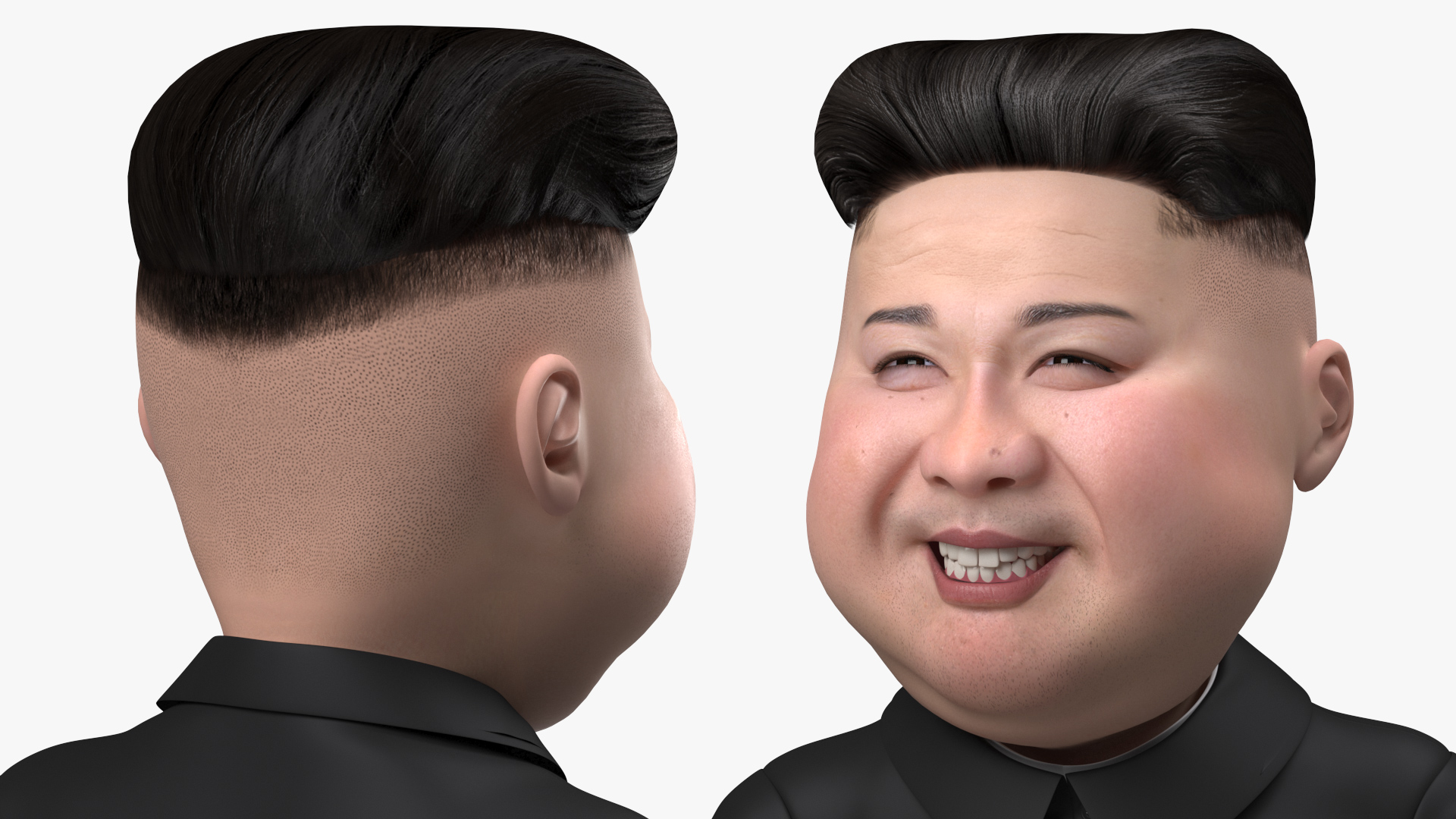 Cartoon Kim Jong Un Walk 3D model