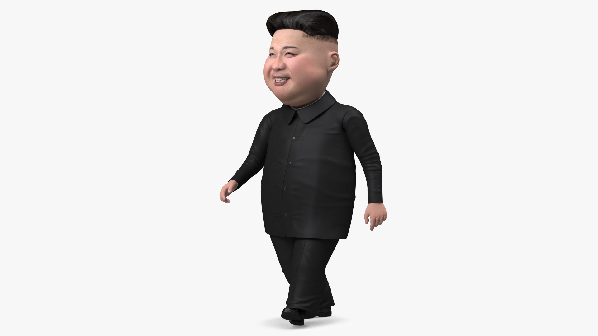 Cartoon Kim Jong Un Walk 3D model