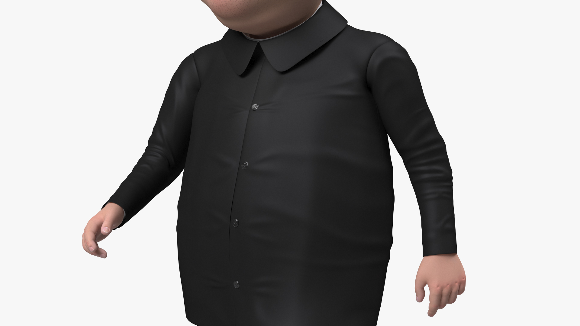 Cartoon Kim Jong Un Walk 3D model