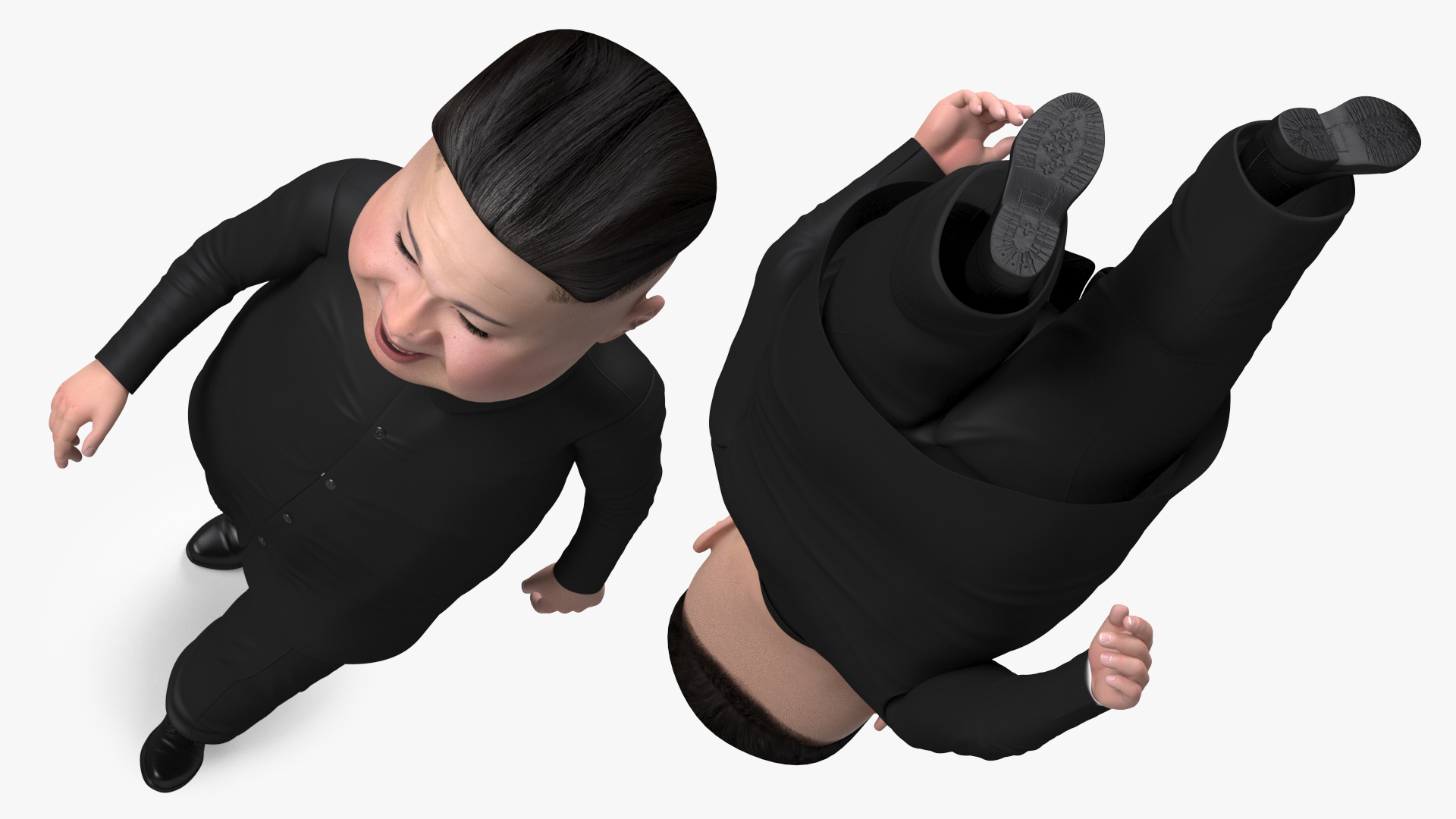 Cartoon Kim Jong Un Walk 3D model