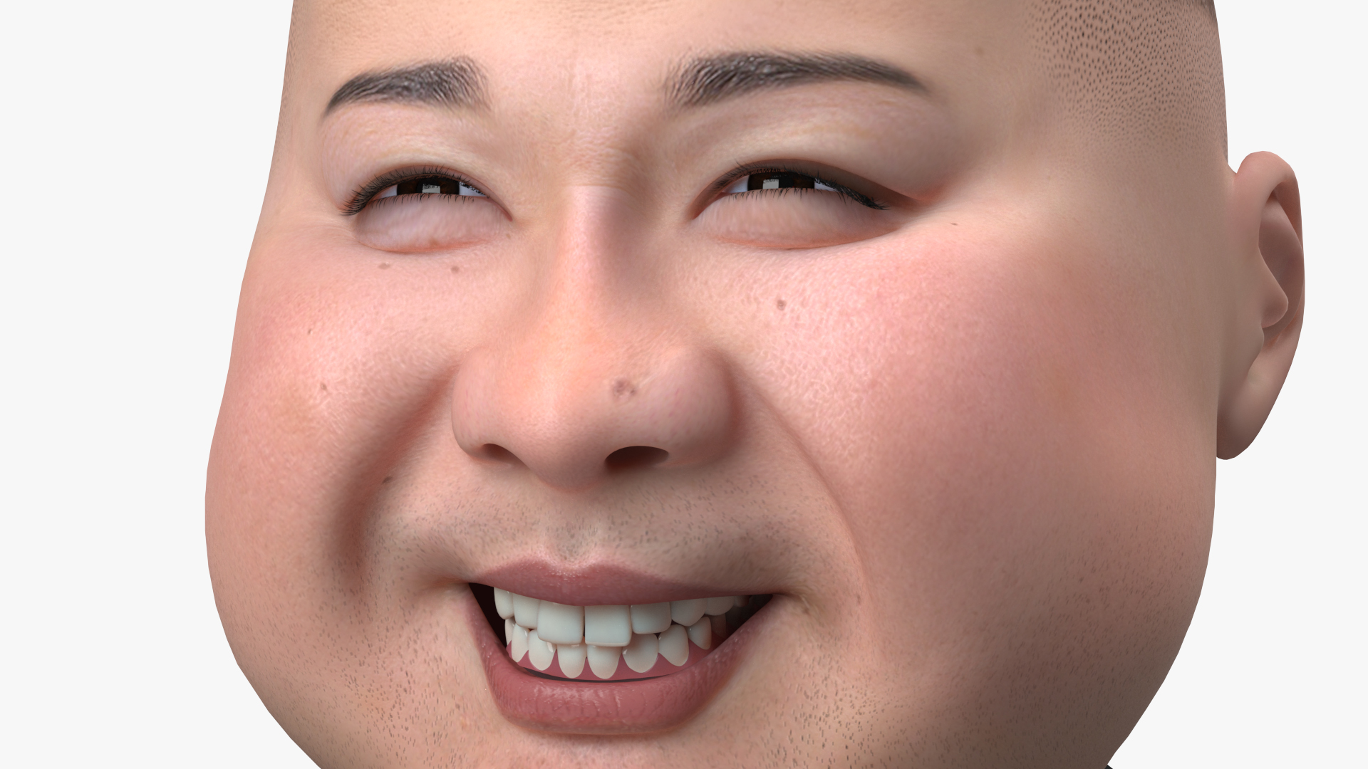 Cartoon Kim Jong Un Walk 3D model