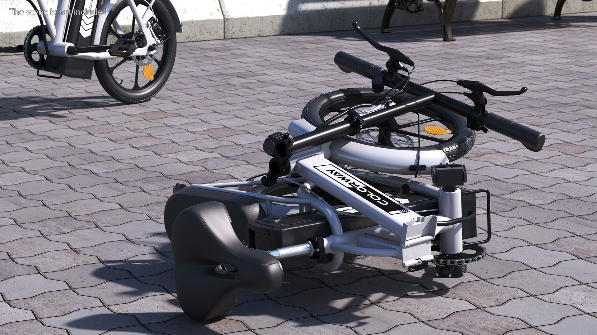 3D model Electric Bike Colorway White Folded