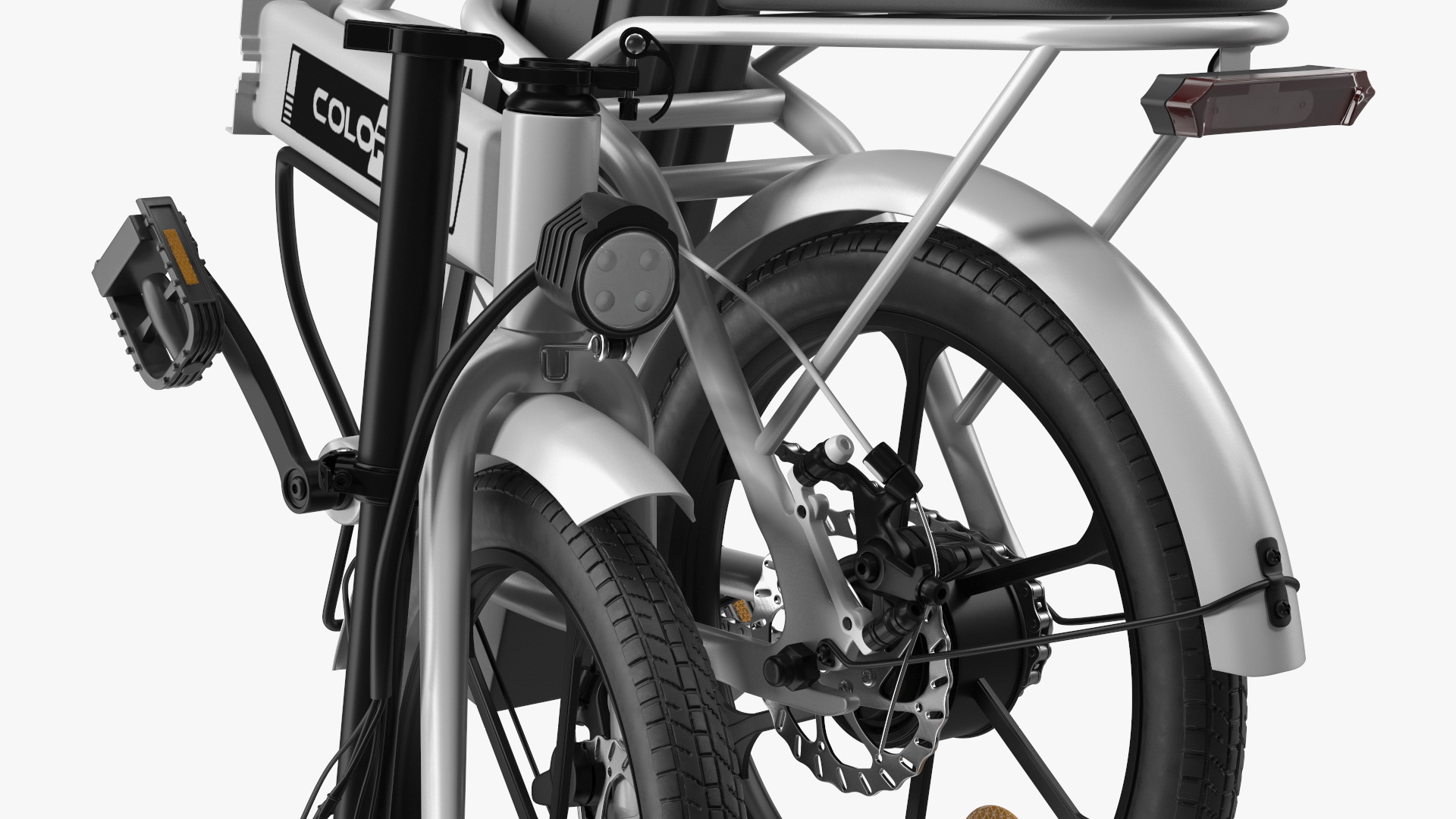 3D model Electric Bike Colorway White Folded