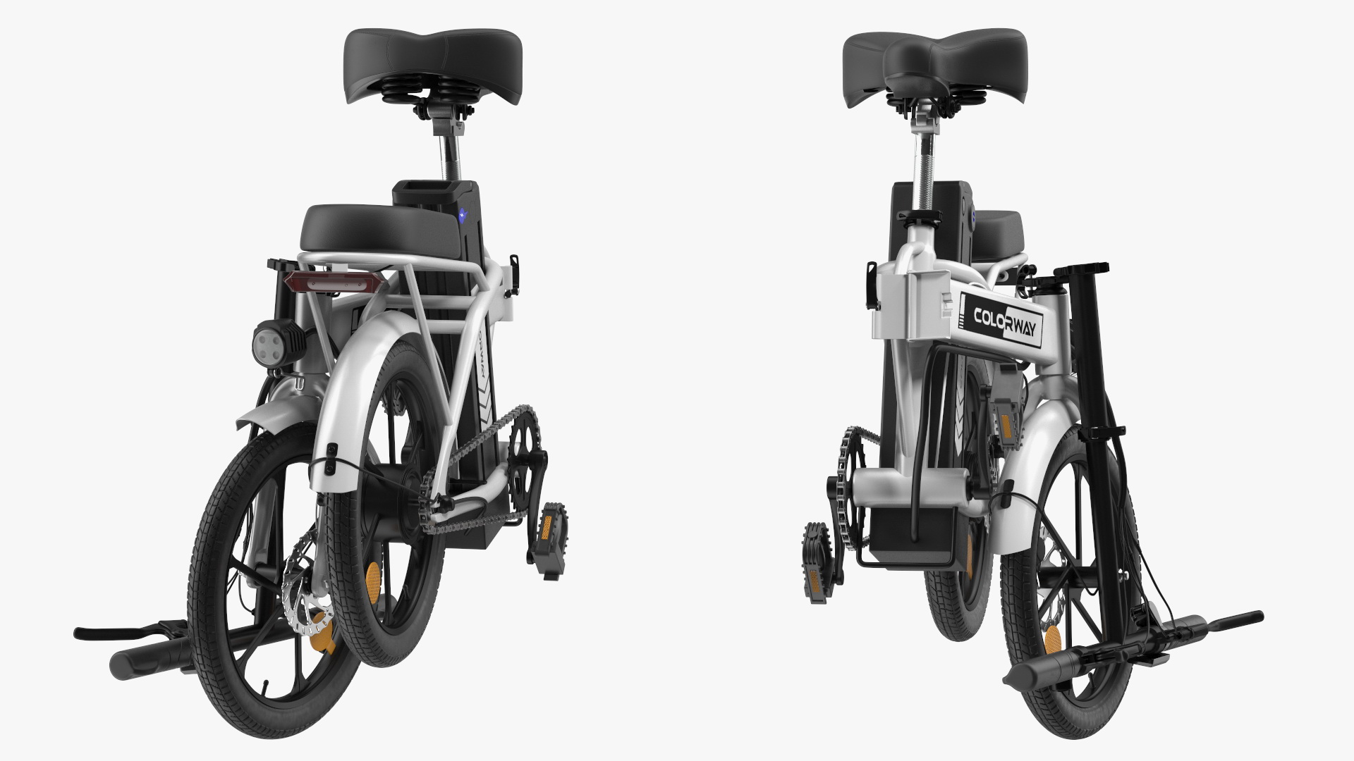 3D model Electric Bike Colorway White Folded
