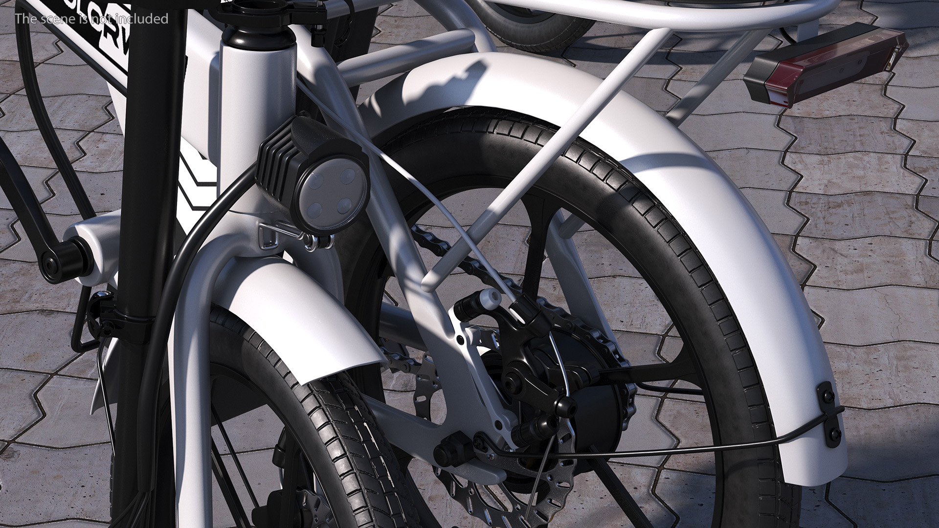 3D model Electric Bike Colorway White Folded