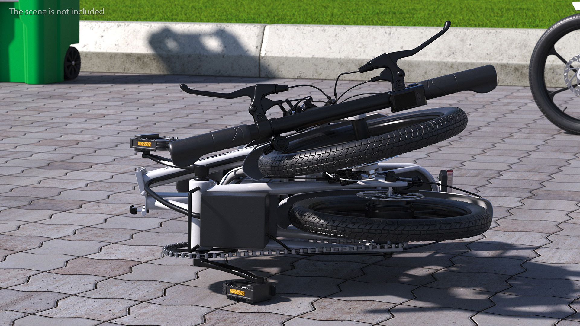 3D model Electric Bike Colorway White Folded