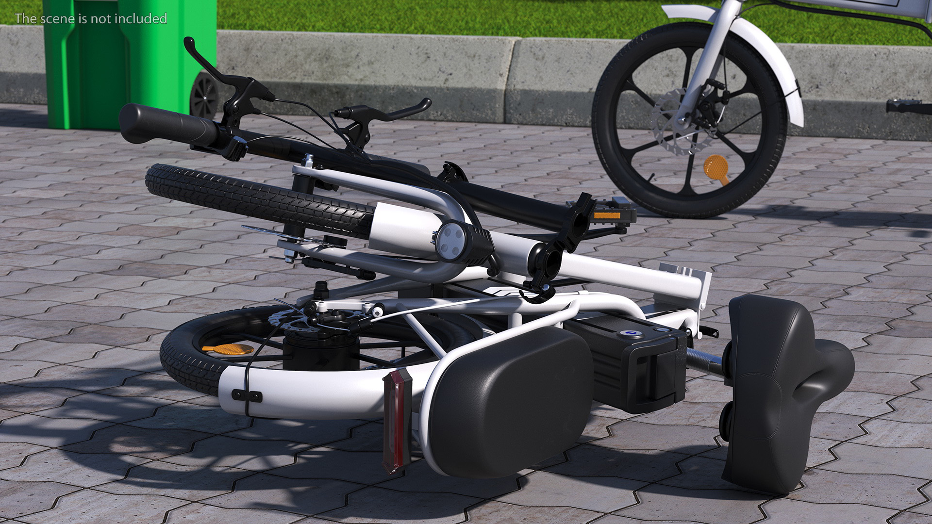 3D model Electric Bike Colorway White Folded