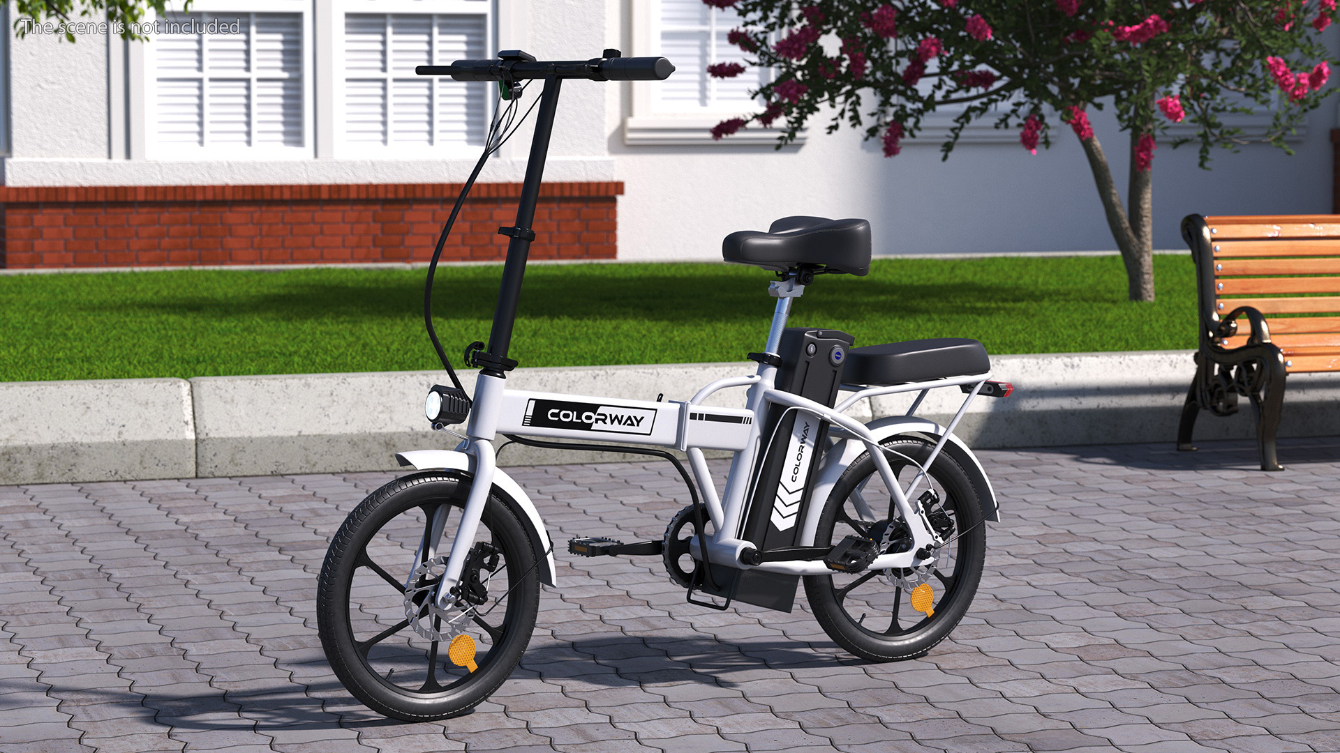 3D model Electric Bike Colorway White Folded