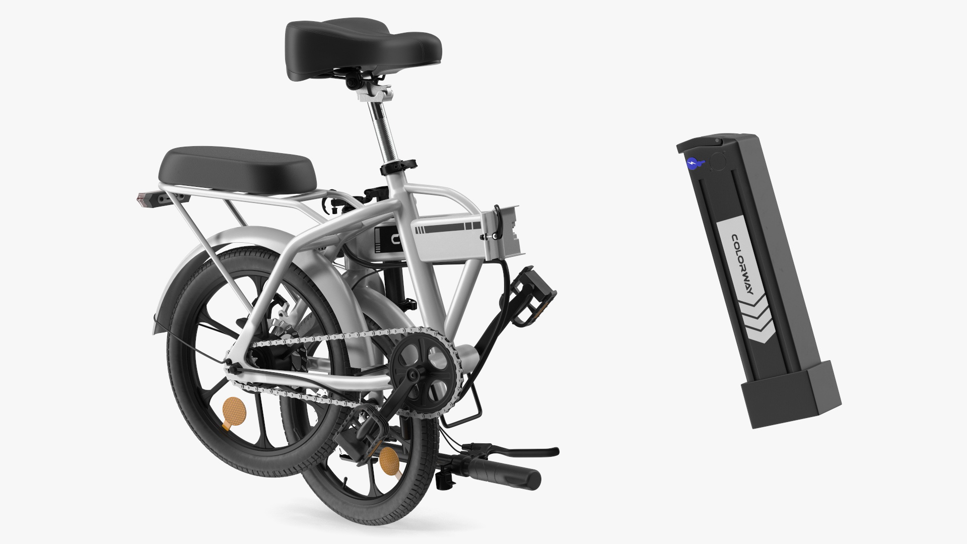 3D model Electric Bike Colorway White Folded