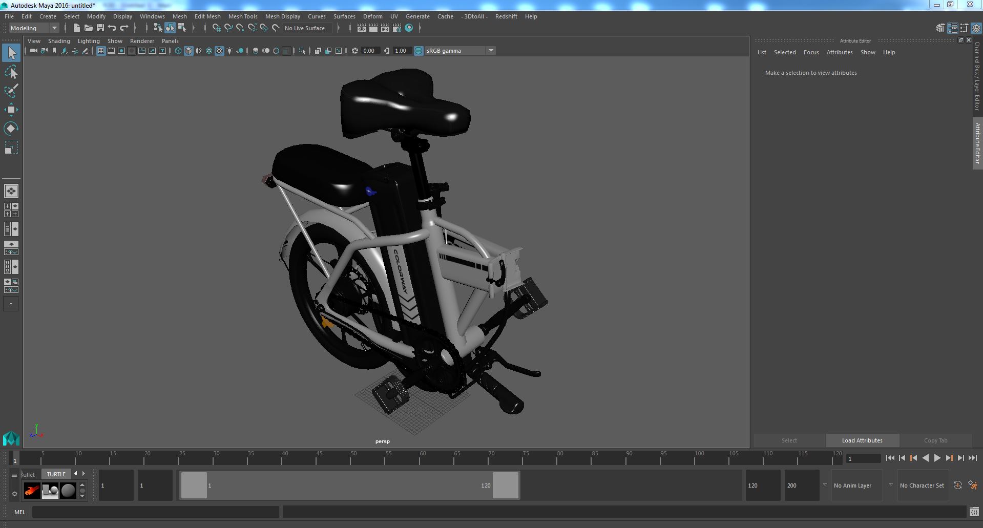 3D model Electric Bike Colorway White Folded