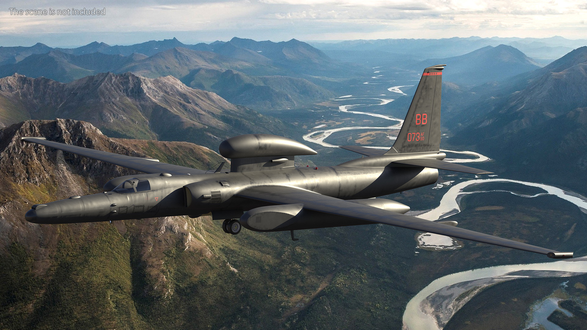 U_2 Dragon Lady Aircraft Simple Interior Rigged 3D