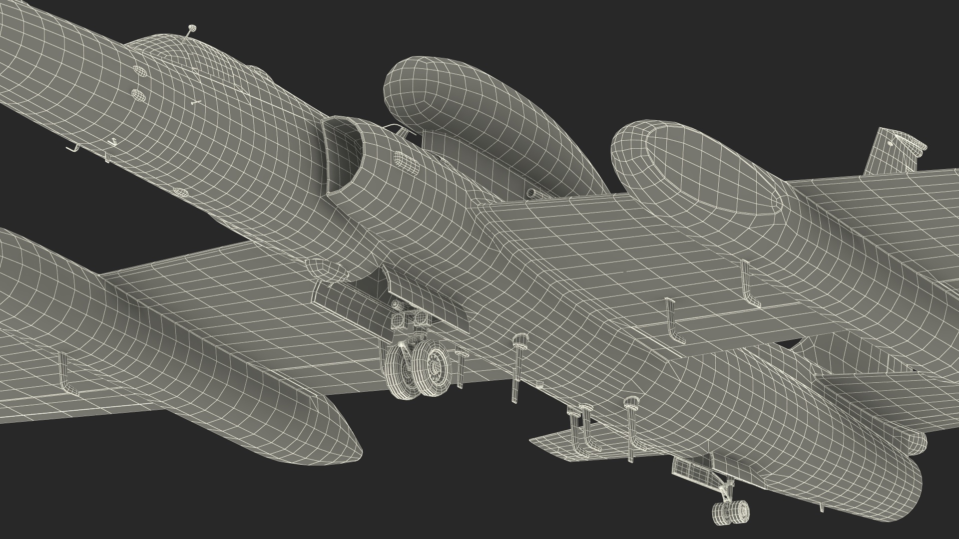 U_2 Dragon Lady Aircraft Simple Interior Rigged 3D