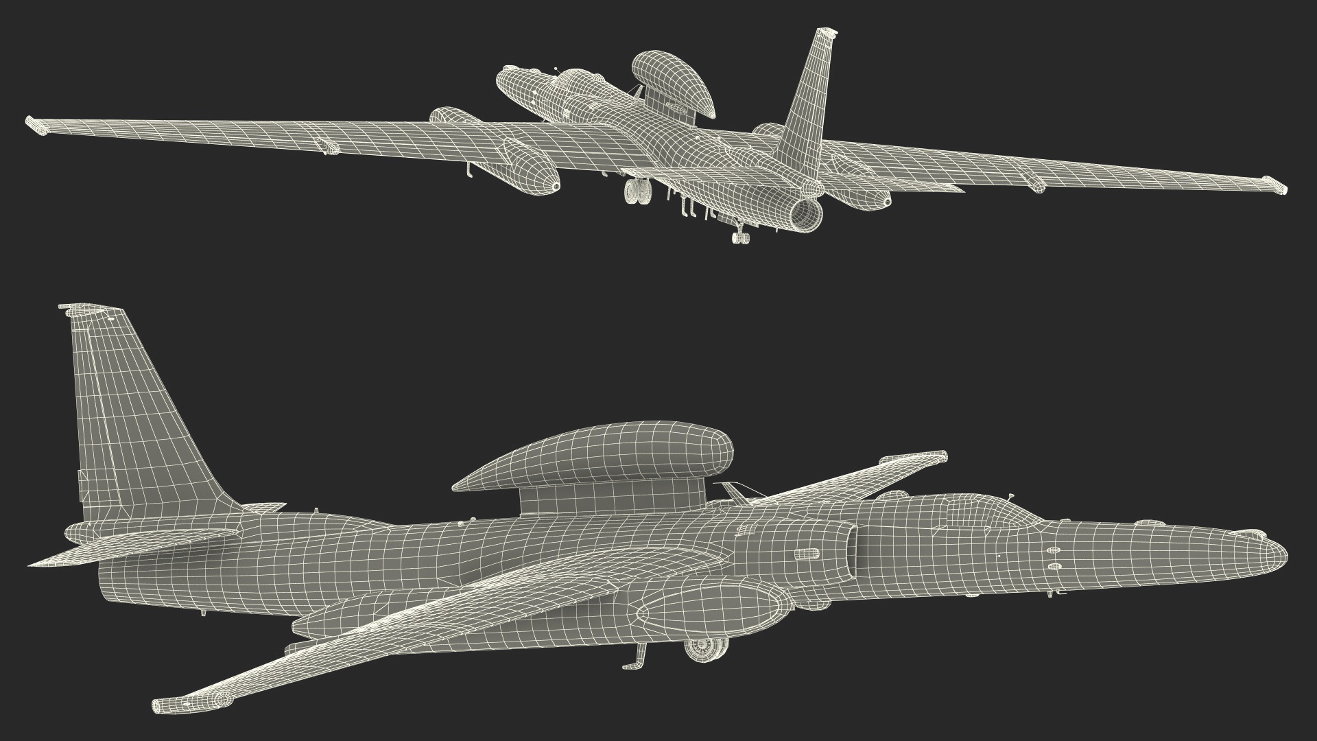 U_2 Dragon Lady Aircraft Simple Interior Rigged 3D