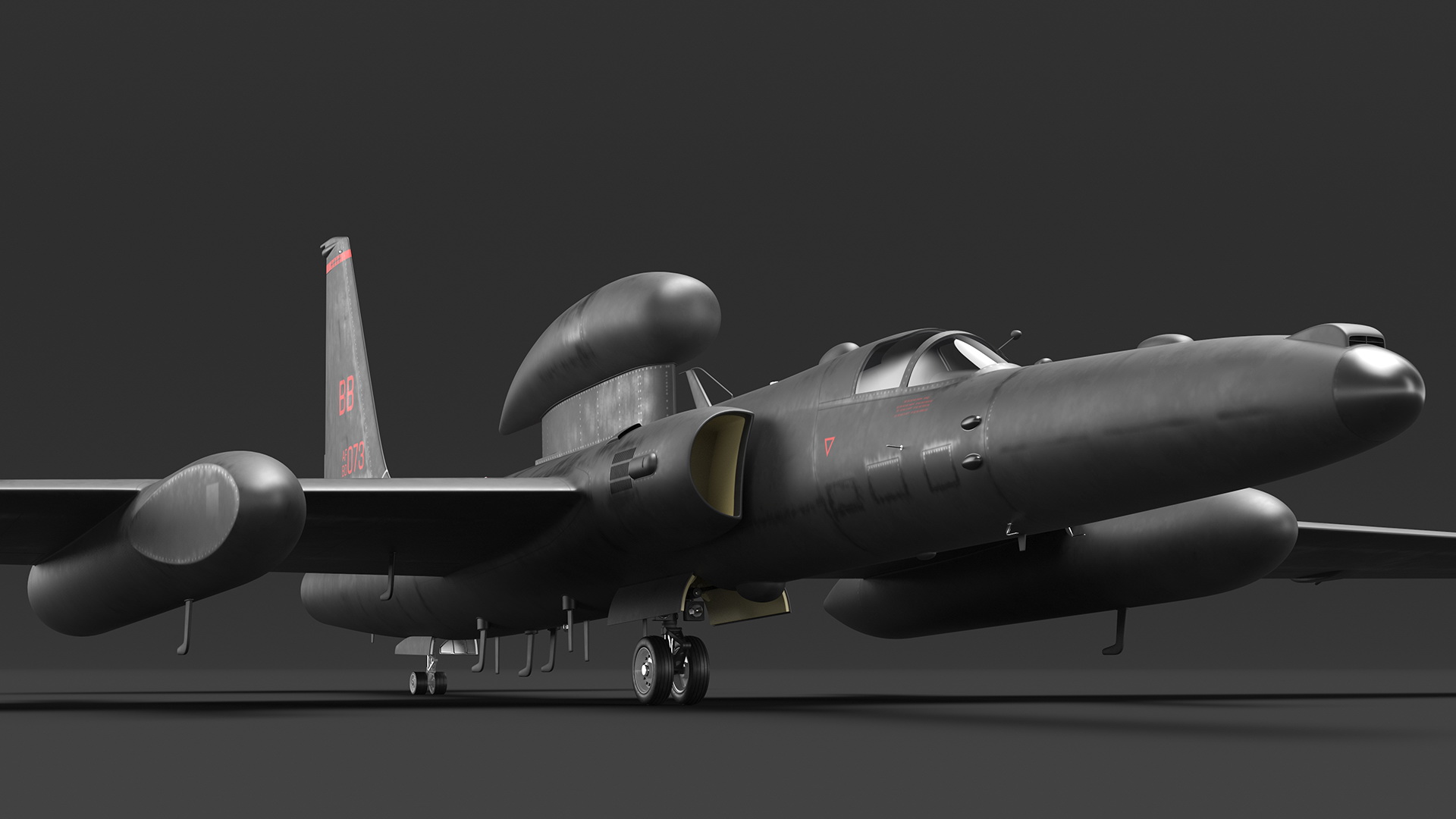U_2 Dragon Lady Aircraft Simple Interior Rigged 3D