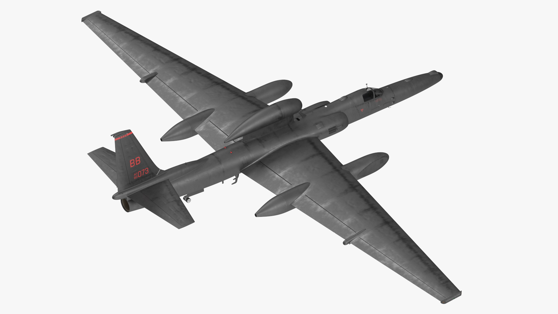 U_2 Dragon Lady Aircraft Simple Interior Rigged 3D