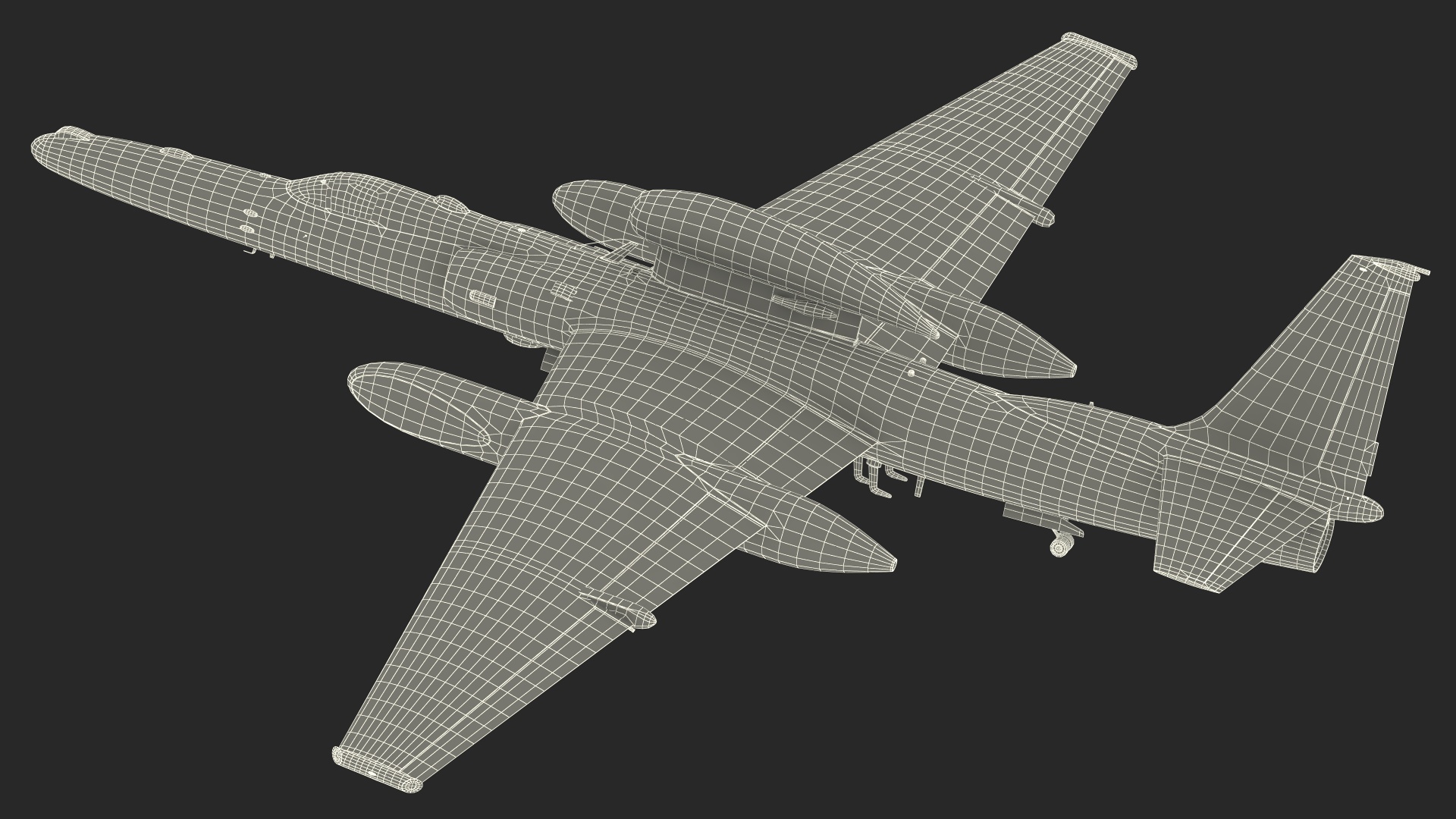 U_2 Dragon Lady Aircraft Simple Interior Rigged 3D