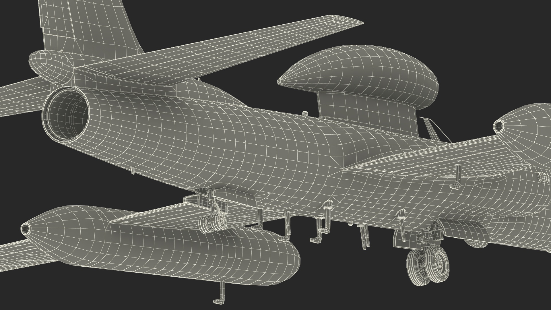 U_2 Dragon Lady Aircraft Simple Interior Rigged 3D