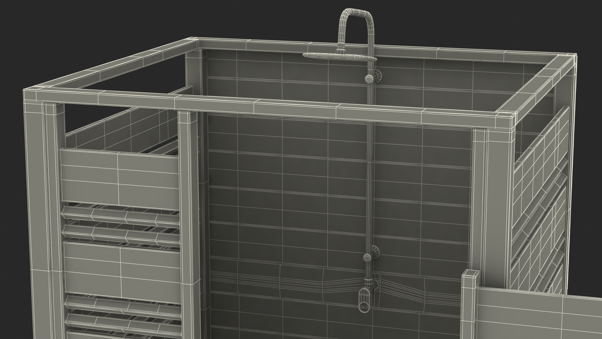 3D model Outdoor Cloudburst Shower