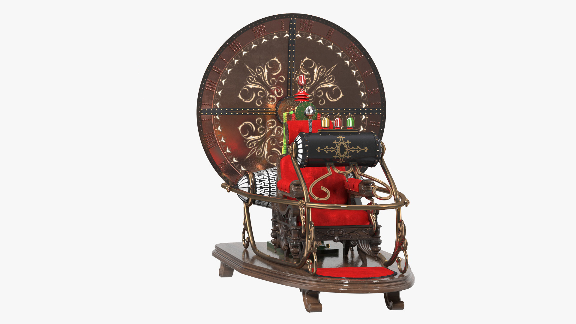3D Retro Time Machine by Herbert Wells Rigged for Cinema 4D
