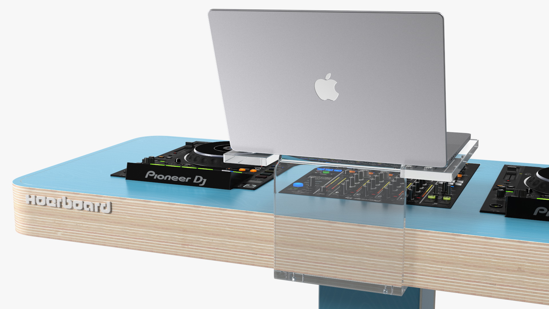 3D Blue DJ Booth model