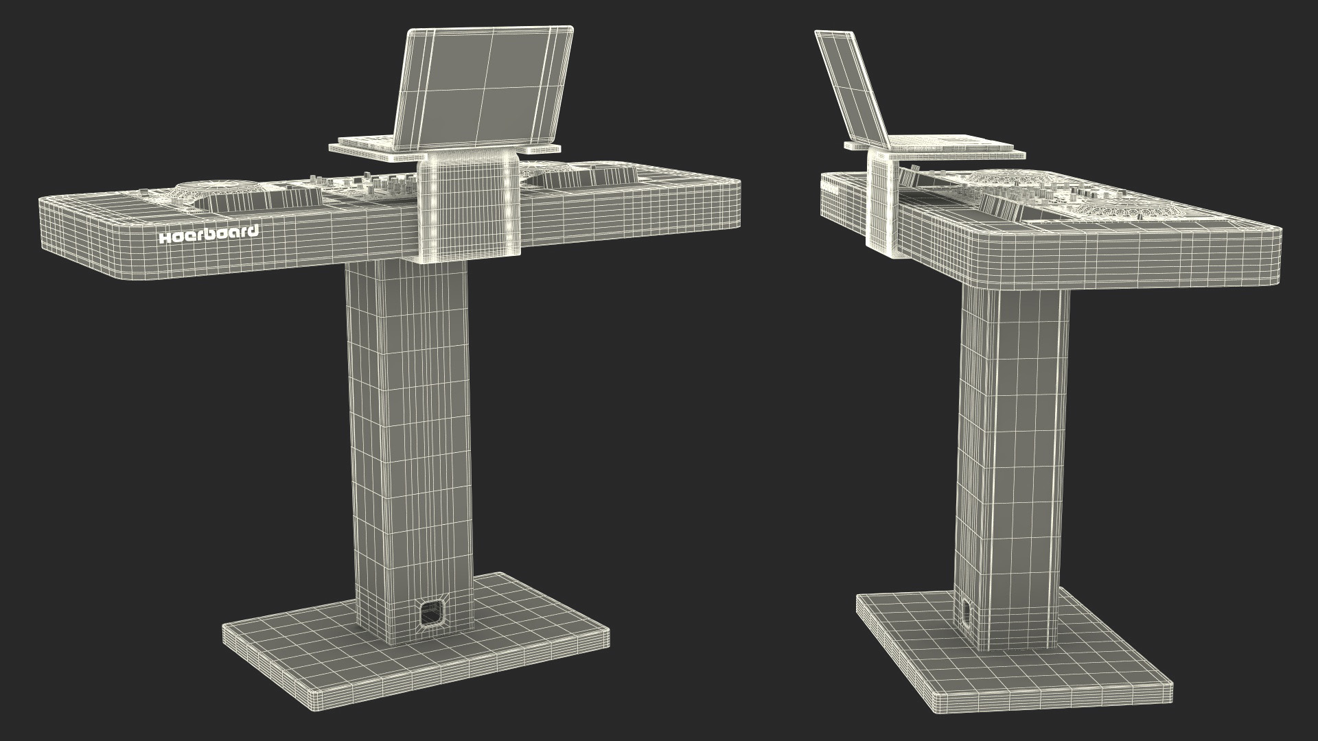 3D Blue DJ Booth model