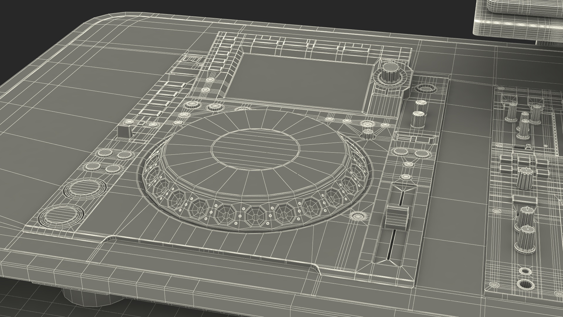 3D Blue DJ Booth model