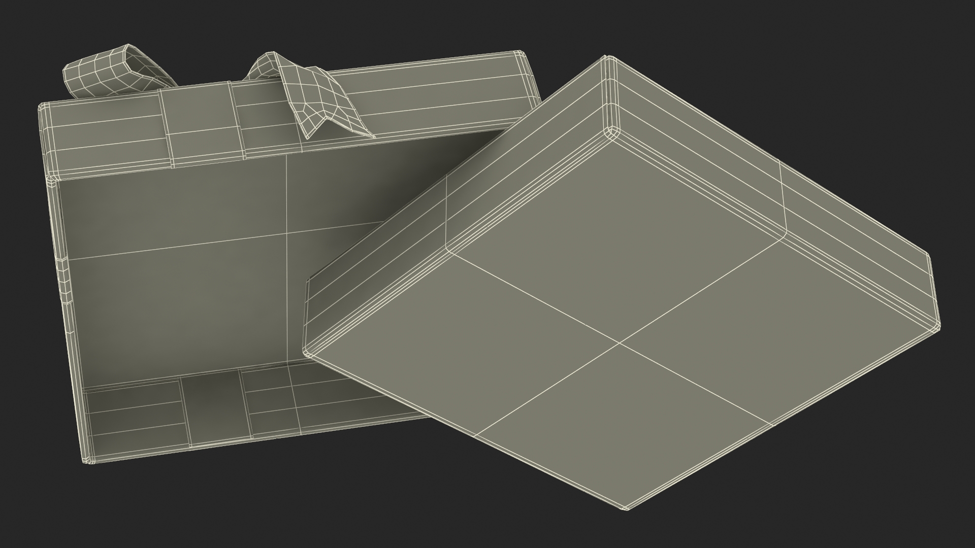 Luxury Chocolate Box Open Red 3D model