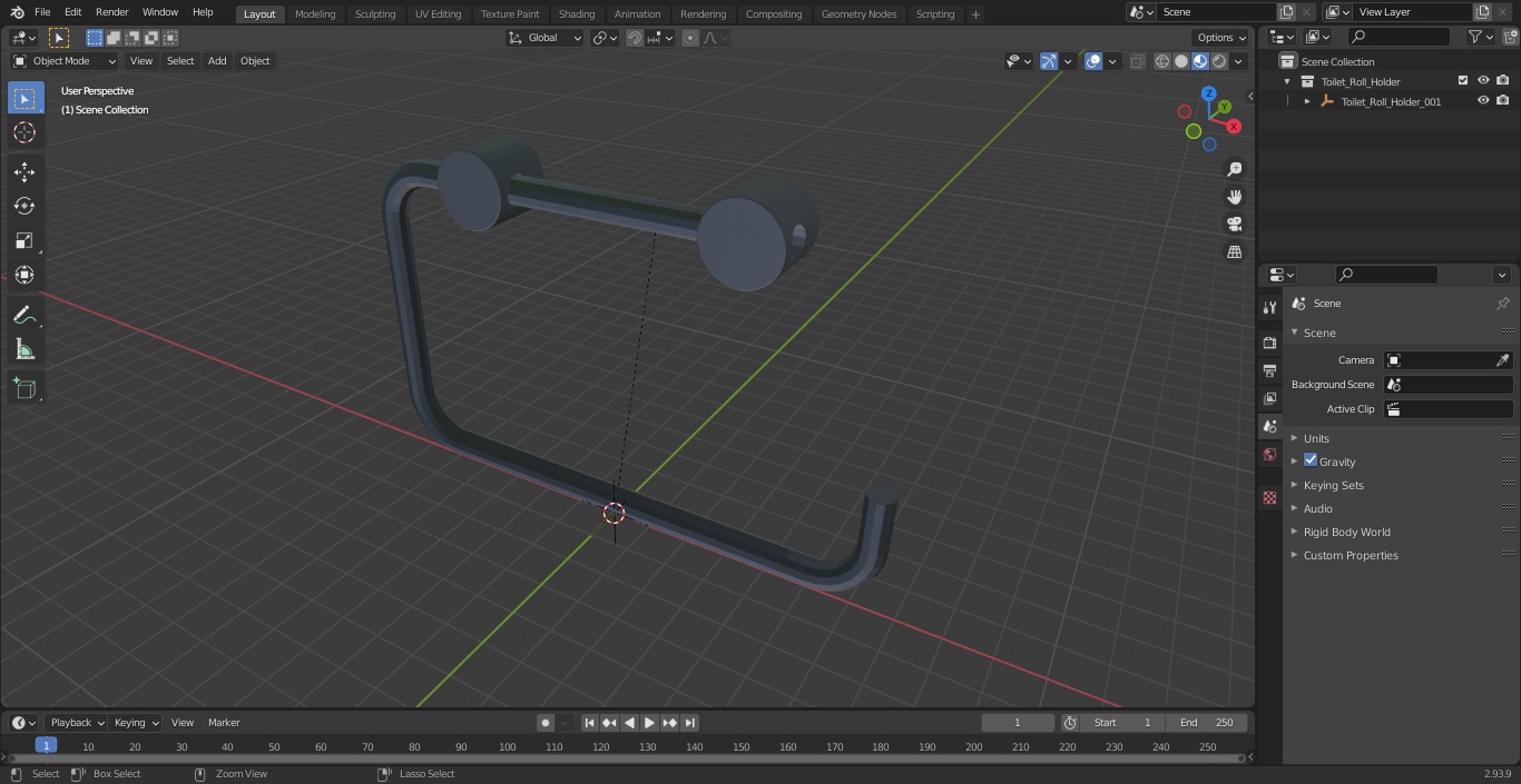 3D Toilet Roll Holder model