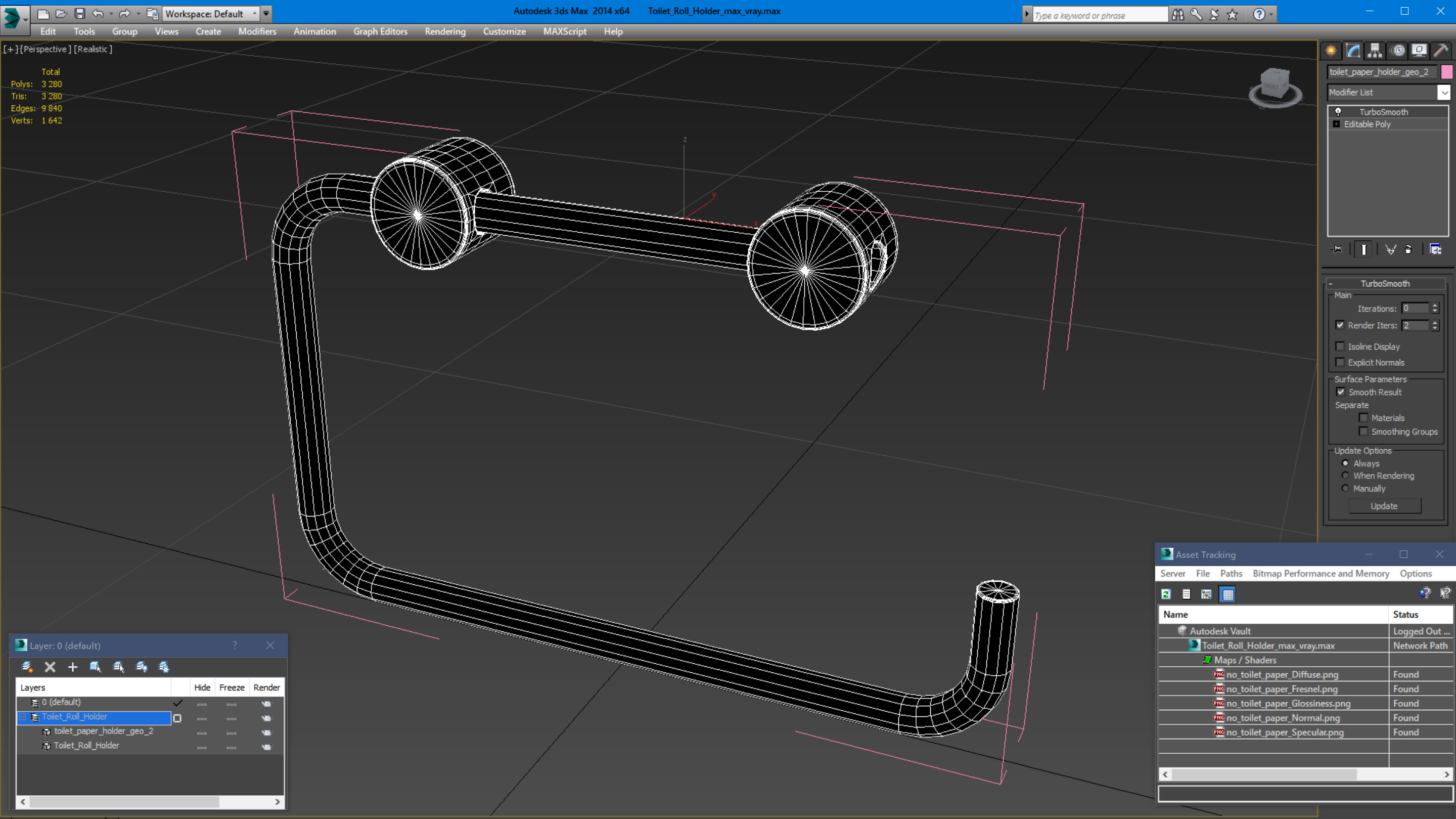 3D Toilet Roll Holder model