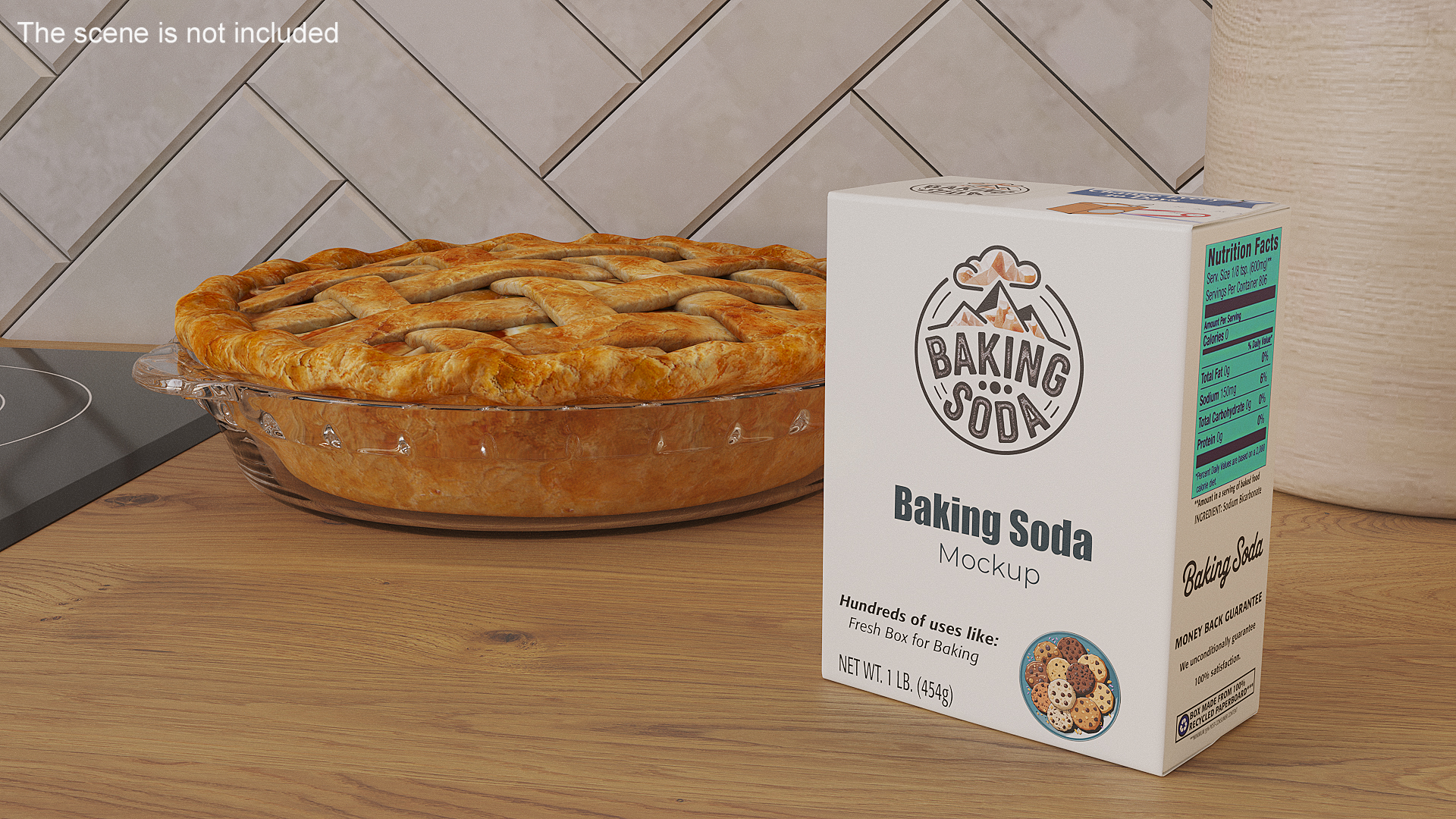 3D Baking Soda Package Mockup