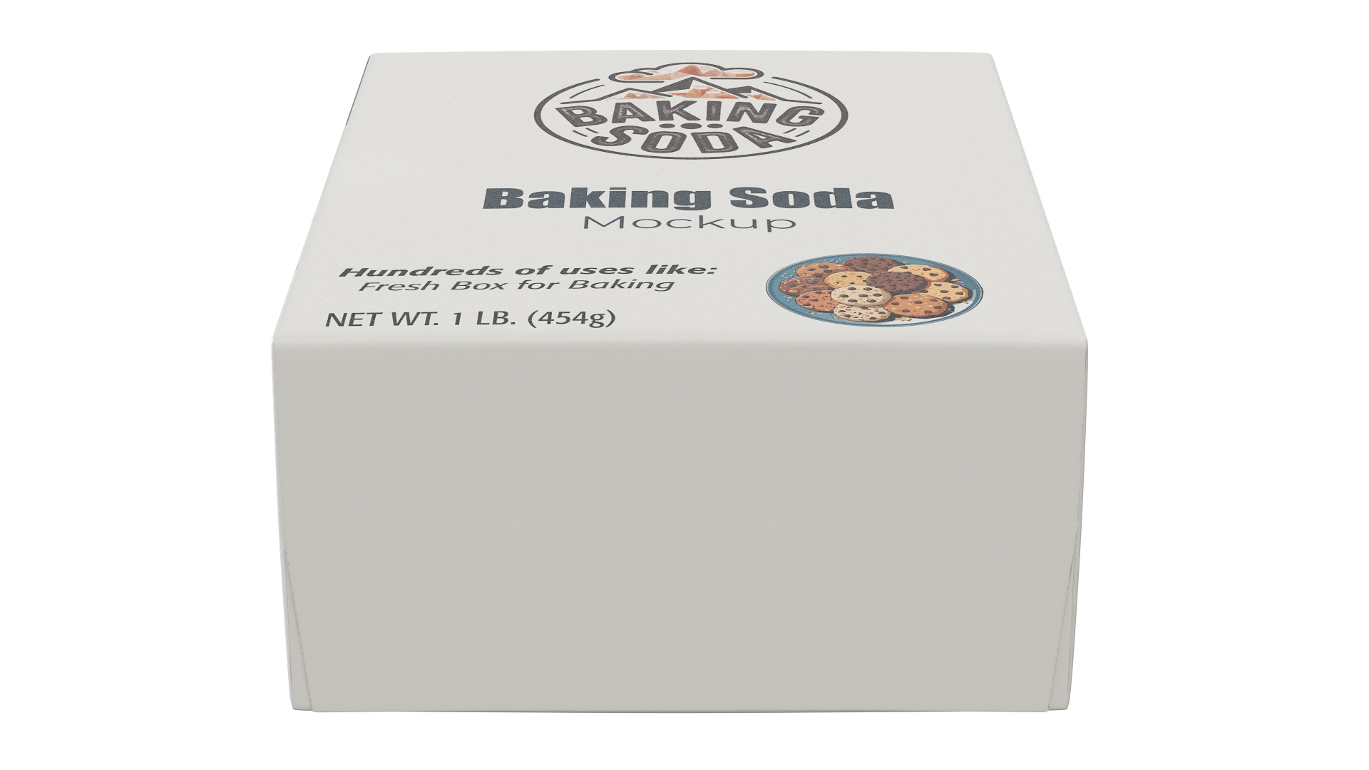 3D Baking Soda Package Mockup