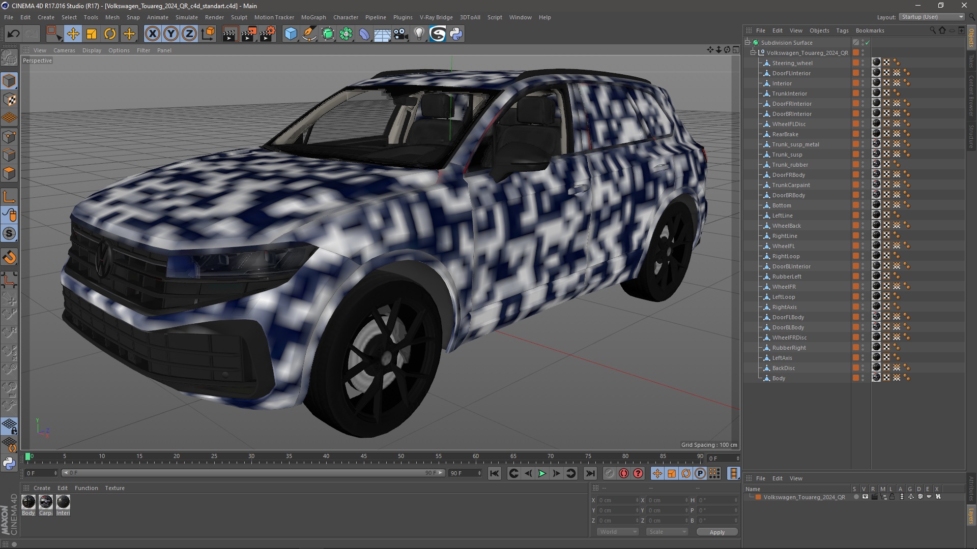 3D Volkswagen Touareg 2024 QR