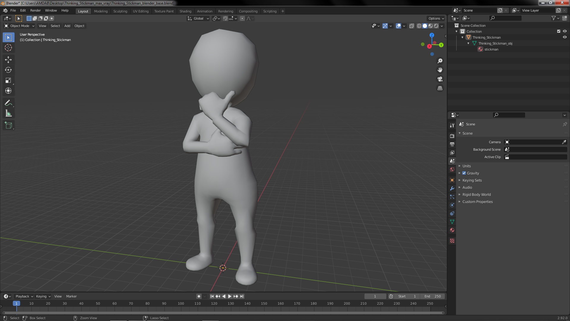 Thinking Stickman 3D