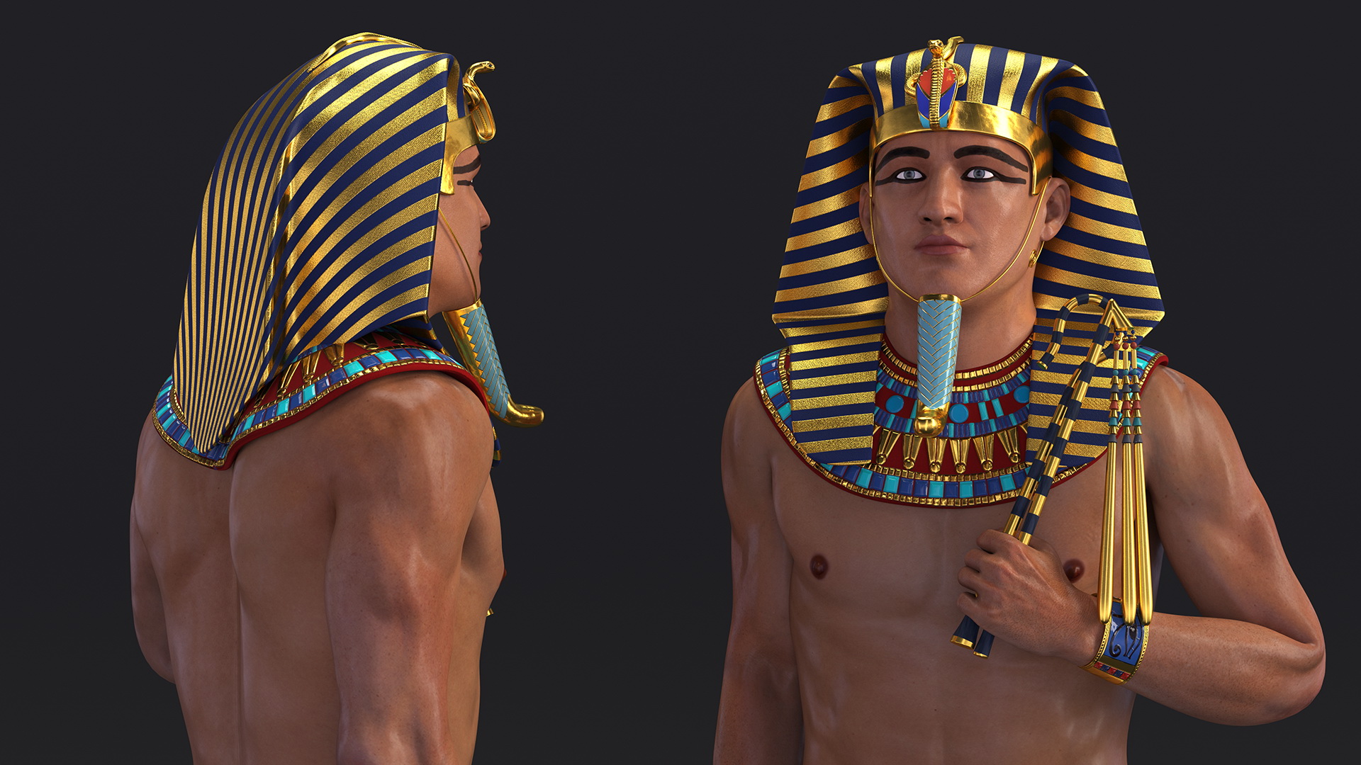 Egypt Pharaoh Standing 3D