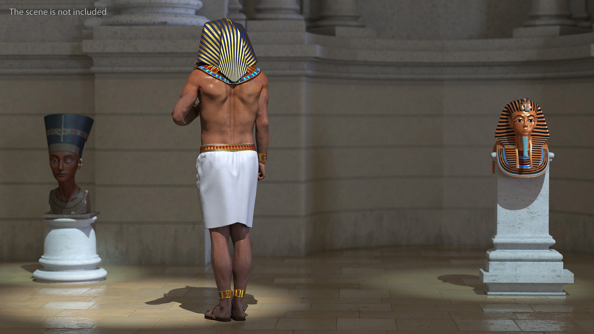 Egypt Pharaoh Standing 3D
